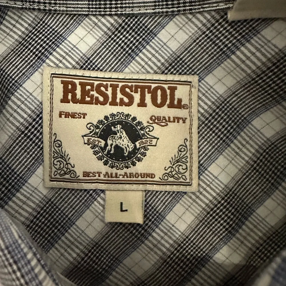 Resistol Long Sleeve Button Up Shirt Size‎ L Great Condition